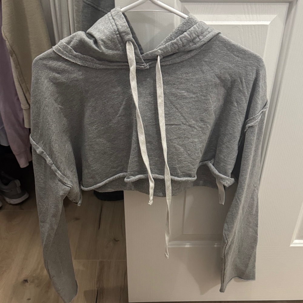 Urban Outfitters Gray Hoodie with White Accents